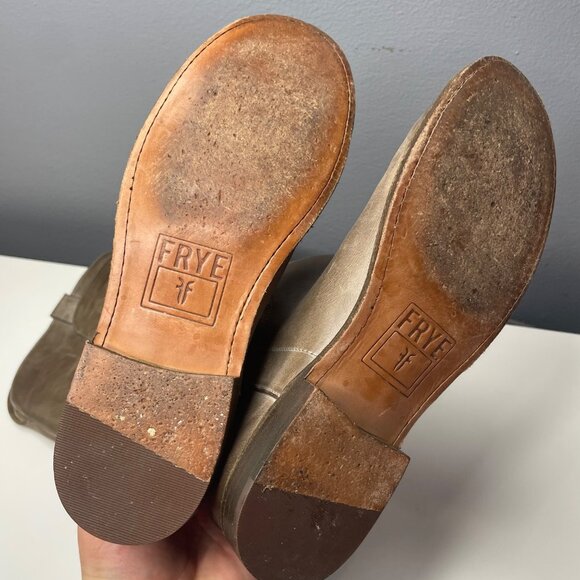 FRYE paige distressed leather pull on riding boots size 6.5 - Picture 5 of 10